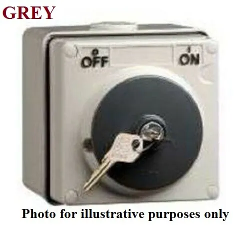 Clipsal 56-SERIES SURFACE SWITCH 3-Pole 10A Common Key Lock, Grey *Aust Brand