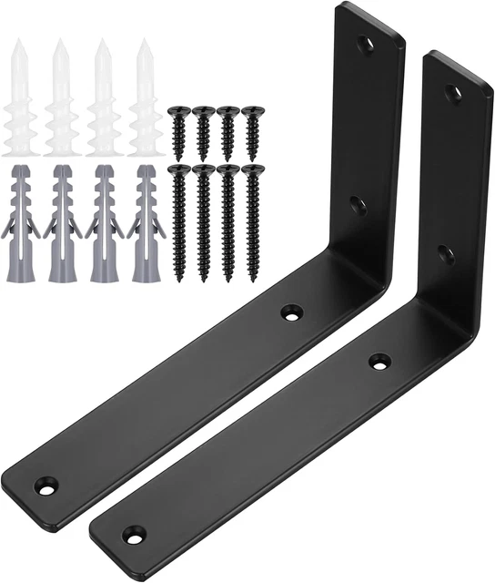 Staffe Per Mensole Invisibili - 4 Pezzi Da 20 Cm - Capacità Di Carico 70 Kg - Acciaio Resistente - Foto 9