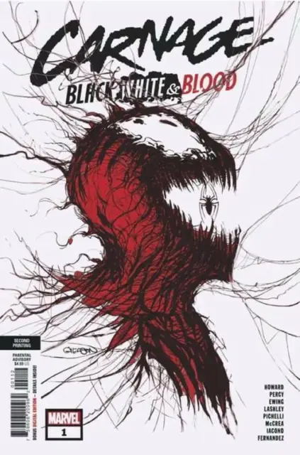 Carnage Black White And Blood #1 Gleason 2Nd Print Variant Nm Spider-Man Venom