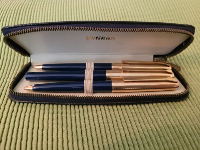 Pelikan 30 Rolled Gold Schreibset (Füller, Kugelschreiber, Bleistift)