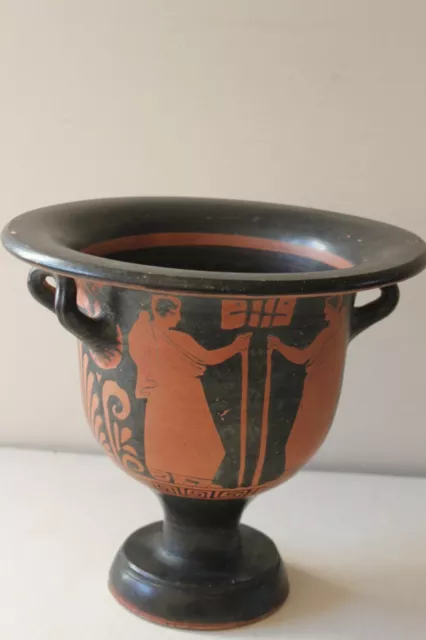 QUALITY ANCIENT GREEK POTTERY RED FIGURE CRATER 4th CENT BC MAGNA GRAECIA WINE 3
