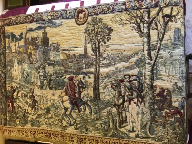 Hunt of Maximilian Medieval Brussels Scene European Woven Tapestry Wall Hanging