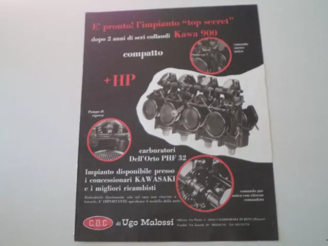 advertising Pubblicità 1977 CDC DI UGO MALOSSI CARBURATORI DELL'ORTO PHF 32