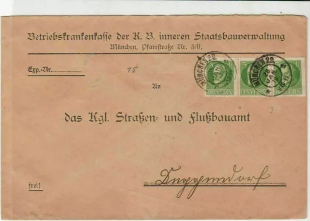 bavaria 1919  stamps cover ref 21307