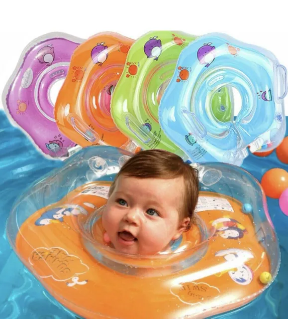 Gonflable Bague pour Enfants avec Poignées Nouveau Né Bain Bébé Flotteur Piscine