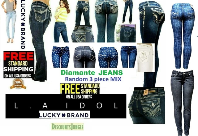 set of x3 Womens Juniors MIX brand Denim jeans MIX Style--Random 3 piece---NEW