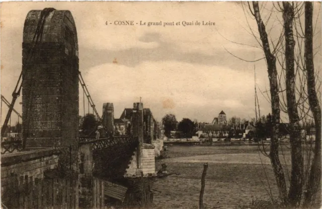 CPA COSNE - Le grand pont et Quai de Loire (457301)