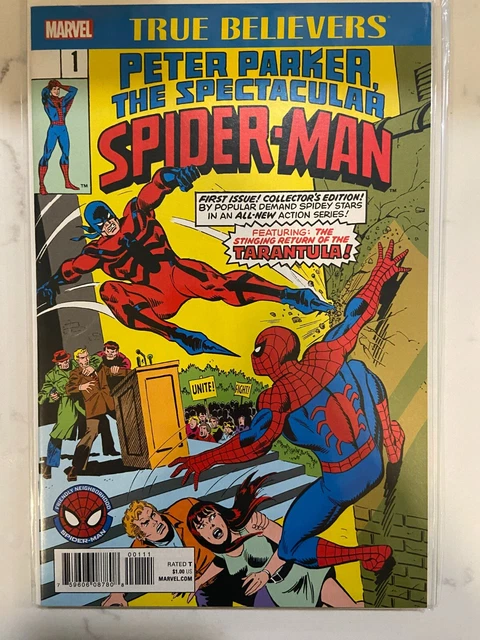 True Believers Peter Parker The Spectacular Spider-Man # 1 Reprint Marvel NM