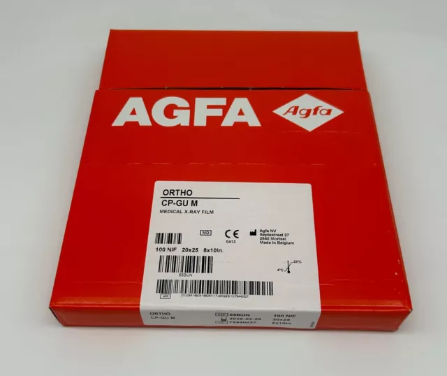 AGFA G-PLUS 8 x 10 GREEN SPEED X-RAY FILM 8 x 10 inches!. Lowest price!