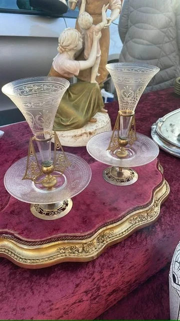 Christofle - Paire vase de soliflore (2) - Métal argenté