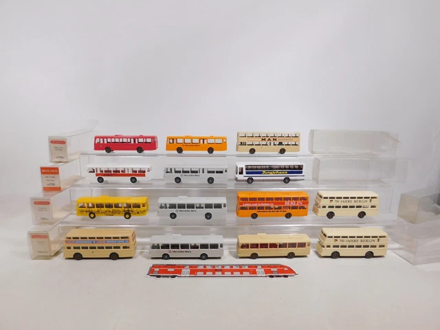 Lot De Bus Wiking H0 (1/87) – MAN, MB, Büssing – Modèles D'occasion Avec Petits Manques