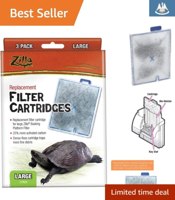 Reptile Pet Terrarium Water Filter Cartridge - 3-Pack Affordable & Efficient