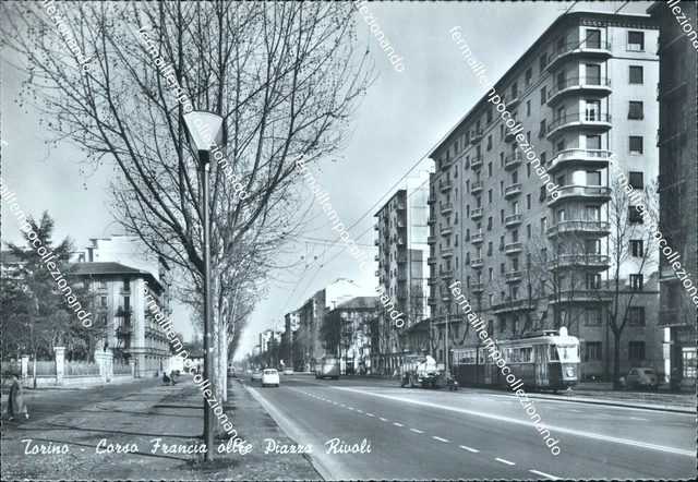 cg298 cartolina torino citta'  corso francia oltre piazza rivoli pimeonte