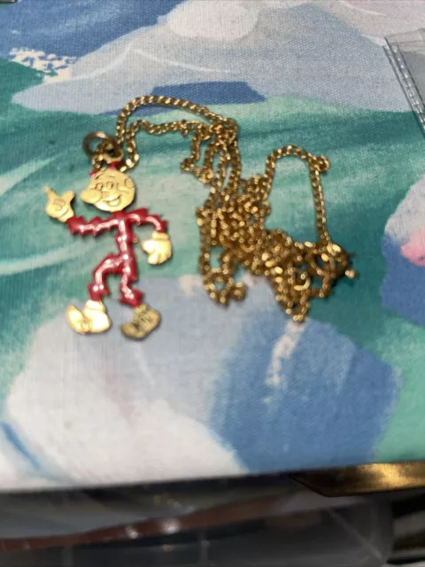 VINTAGE REDDY KILOWATT ELECTRIC COMPANY CARTOON CHARACTER Charm With Gold plated