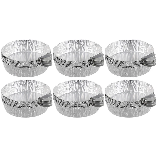 50pcs Portable Weighing Trays Aluminum Foil Pans Measuring Weigh Boats