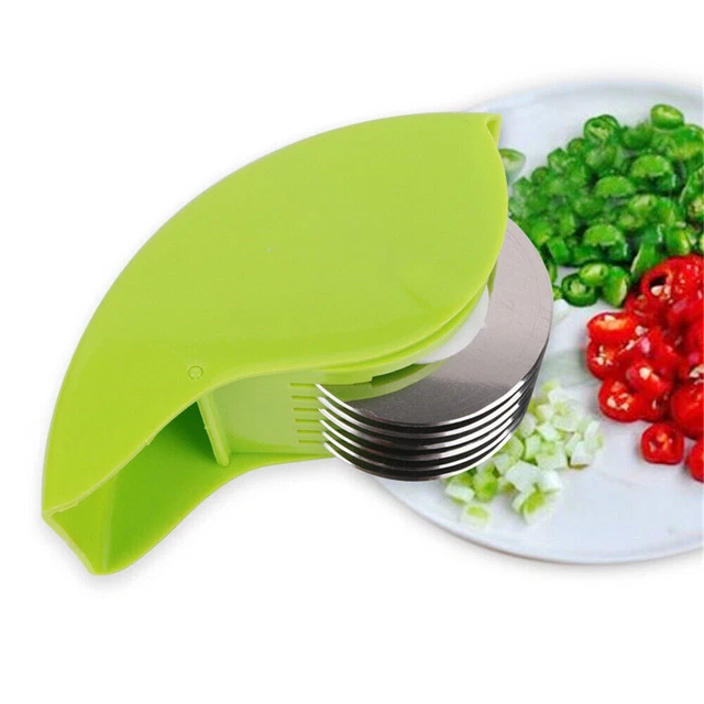VEGETABLE CHOPPER POTATO Meat Herb Roller Mincer 6 Wheel Blades Kitchen