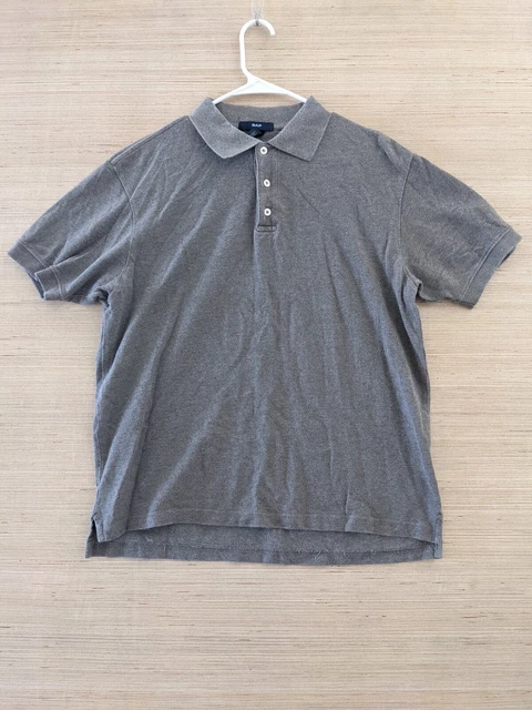 Gap Polo Shirt Men's Large Brown Short Sleeve 100% Cotton Casual