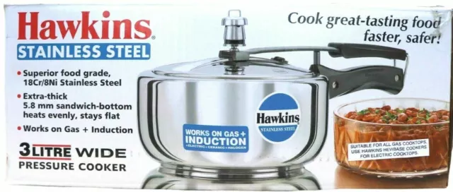 Stainless Steel Hawkins Pressure Cooker 3 Litre 3Lt