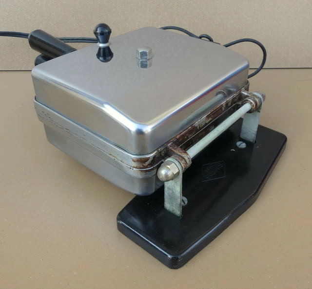 ANCIEN APPAREIL CROQUE Monsieur Chrom SYMPAS 110 V Vintage MARCHE EUR 