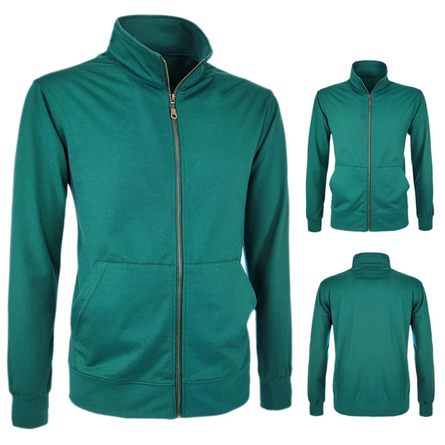 Felpa Uomo Cotone Leggero Con Zip Senza Cappuccio Maglione Basic Cardigan VEQUE 6