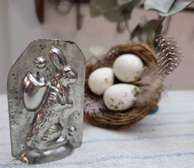 Schokoladenform Osterhase mit Korb Mini Rarität antik Nummer 12 Hase Ostern