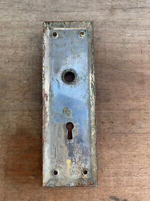Vintage Single Victorian Door Knob Skeleton Key Back Plate Restore 3