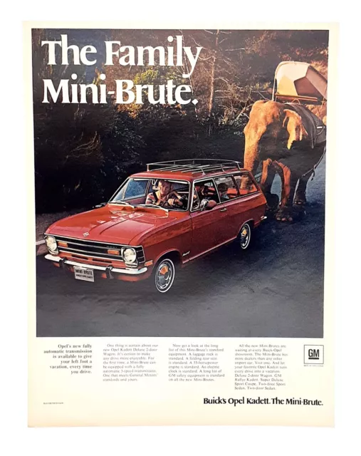 Buick Opel Kadett ad vintage 1969 mini brute car advertisement