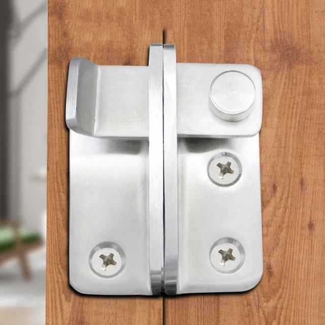 Cupboard Drawer Hinge Latch Door Bolt Security Bracket Locking Stainless Steel