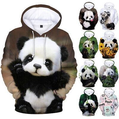 Cute Animal Panda Long Sleeve Women Men 3D Print Hoodies Pullovear Sweatshirts