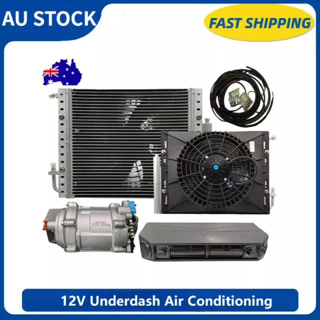 12V Underdash Air Conditioner Evaporator Cooling A/C Kit Fit RV Truck Universal