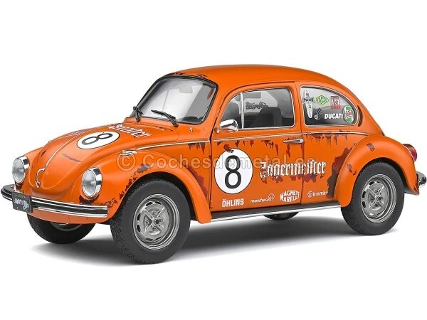 1974 Volkswagen VW Beetle 1303 Nº8 Jägermeister Tribute Naranja 1:18 Solido S180