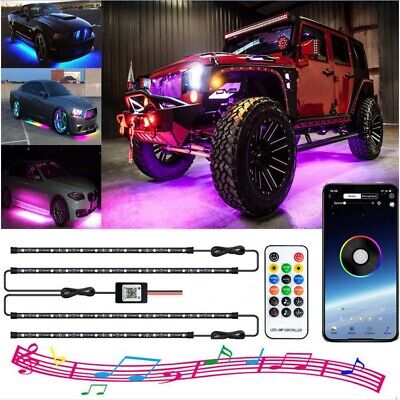 4x Luci LED Rock rosso impermeabile Luce LED al neon underglow Per camion SUV ATV Jeep fuoristrada Luce del telaio dellauto Atmosfera luce decorativa 
