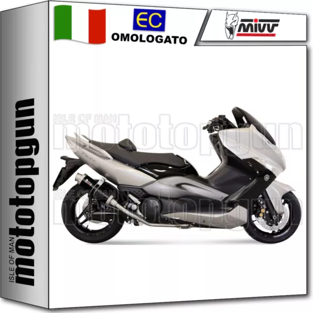 Mivv Scarico Completo Omologato Nocat Gp Inox Nero Yamaha T-Max Tmax 500 2008 08