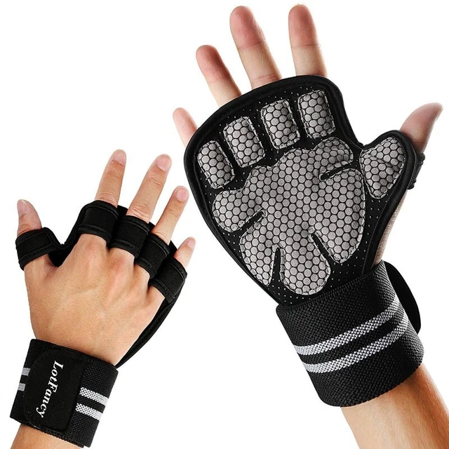 Fitness Gloves Weight Lifting Gym Workout Training Wrist Wrap Men/Women NEW