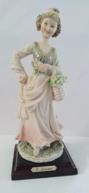 G. Armani 'Country Girl' Figurine ~ Capodimonte ~ 1980s ~ VGUC.