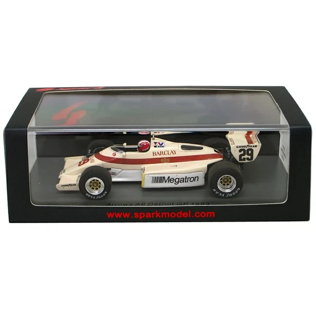 Spark 1/43 Arrows A6 Detroit GP 1983 Thierry Boutsen – S5788 – Résine De Collection