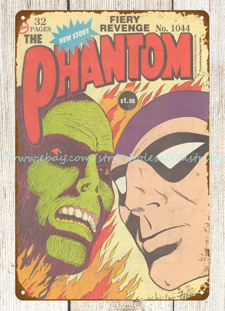 Vintage reproduction Phantom comics metal tin sign home furnishings