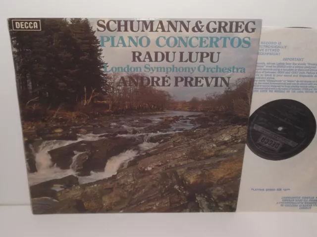 SXL 6624 Schumann & Grieg Piano Concertos Radu Lupu LSO Andre Previn HP TAS EX