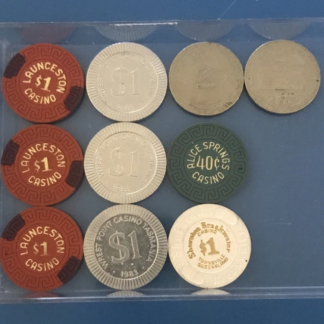 80's BURSWOOD CASINO メダル 3点 BURSWOOD CASINO CHIPS Perth, Western Australia 1980s 1990s