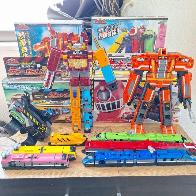 Power Rangers Toqer POWER RANGERS RESSHA Sentai ToQger DX Megazord Morpher 3p Ressha 4p set ...