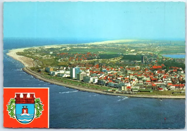 Postcard - Aerial view from the northwest - Nordseebad Norderney, Germany