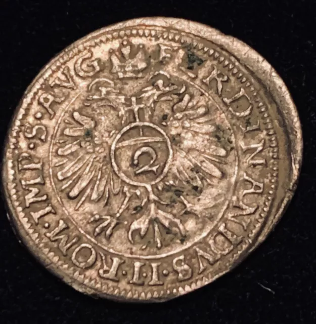 1624 Augsburg 2 Kreuzer  Ferdinand II Supererhaltung Jungfräulich Ungeputzt 2