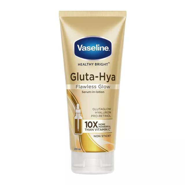 Vaseline Gluta-Hya Flawless Glow, 200ml, Serum-In-Lotion, Boosted With GlutaGlow