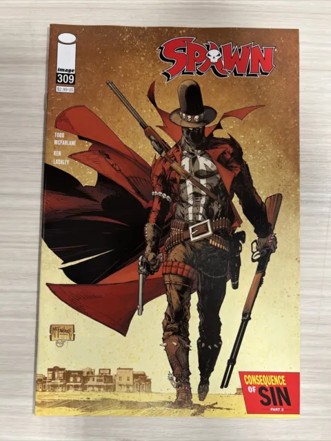 Spawn #309 Todd McFarlane Gunslinger Variant Image Comics 2020 Cover B 1st Print