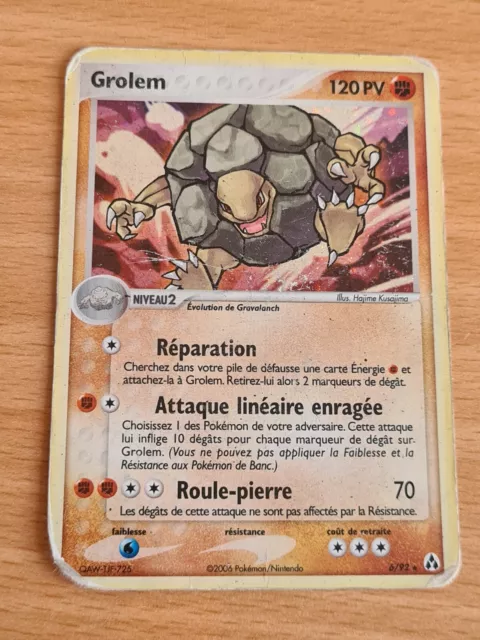 6/92 Former Holographic Legend Creators French Grolem Pokemon Card