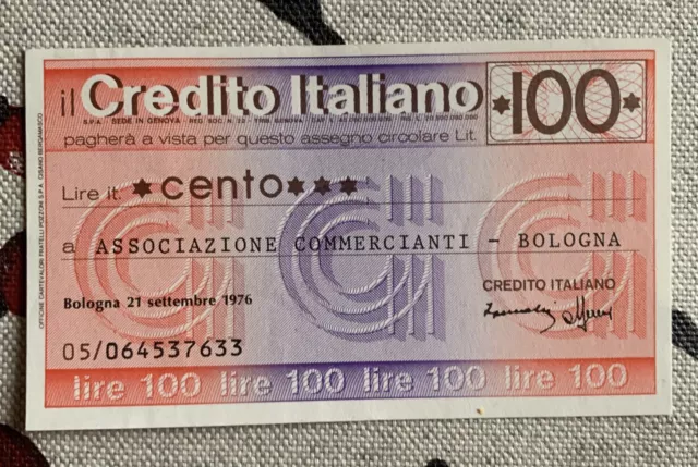 3 MINIASSEGNI CREDITO ITALIANO  Lire 100 Lire 150 Anno 1976 FDS Fior Di Stampa 3