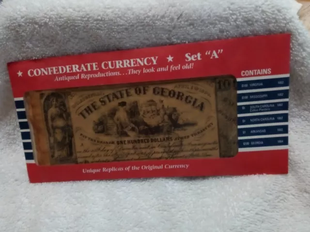  Unique Replicas Of The Confederate  Original Currency Set A