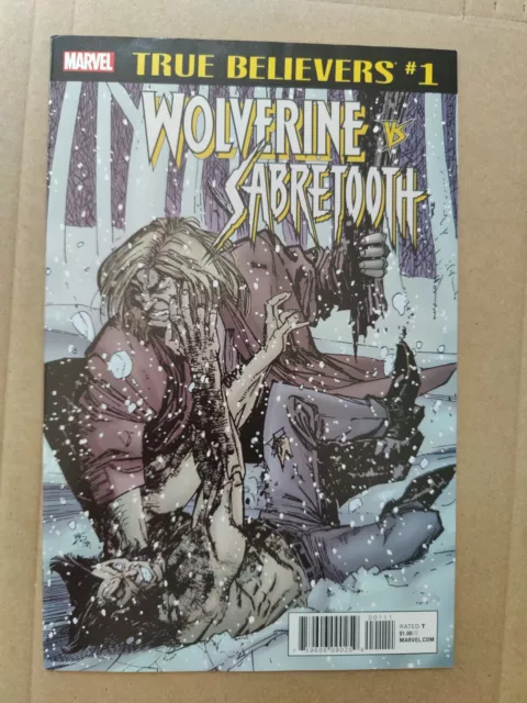 Wolverine #10 Reprint Marvel Comics True Believers #1 Vs. Sabretooth 5/9/18 VF