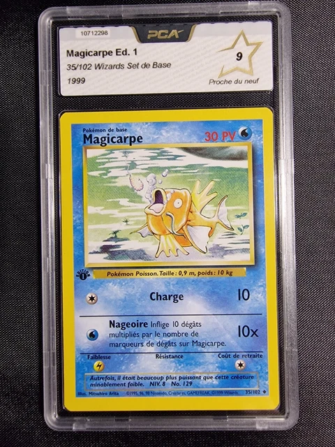 🇫🇷 Magicarpe PCA 9 Edition 1 Fr 35/102 Wizards Set De Base Carte Pokemon 💫