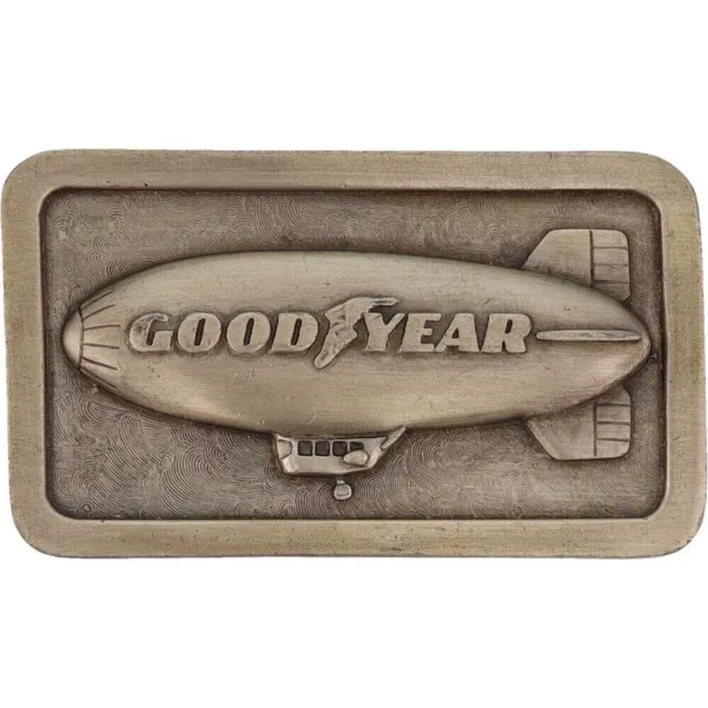 Goodyear Tires Blimp Automotive Car Racing Garage Shop 1970s Vintage Belt Buckle